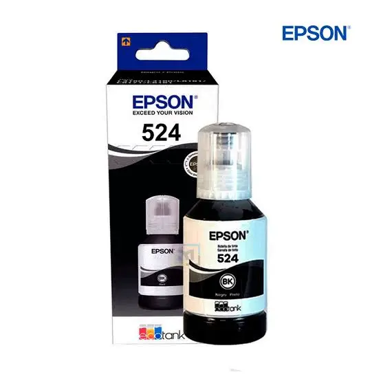 [T524120] TINTA EPSON T524 ORIGINAL PARA ECOTANK L15150, L15160 Y L6490 (Negro - Black)