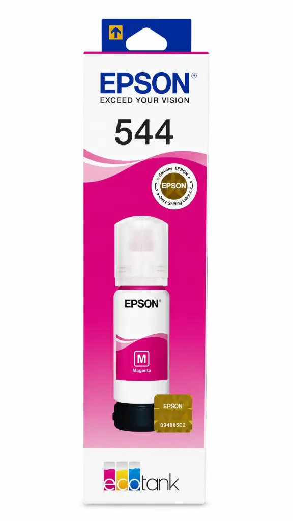 TINTA 544 GENÉRICA PARA IMPRESORAS EPSON, L5590, L1250, L3250 Y OTROS MODELOS COMPATIBLES.