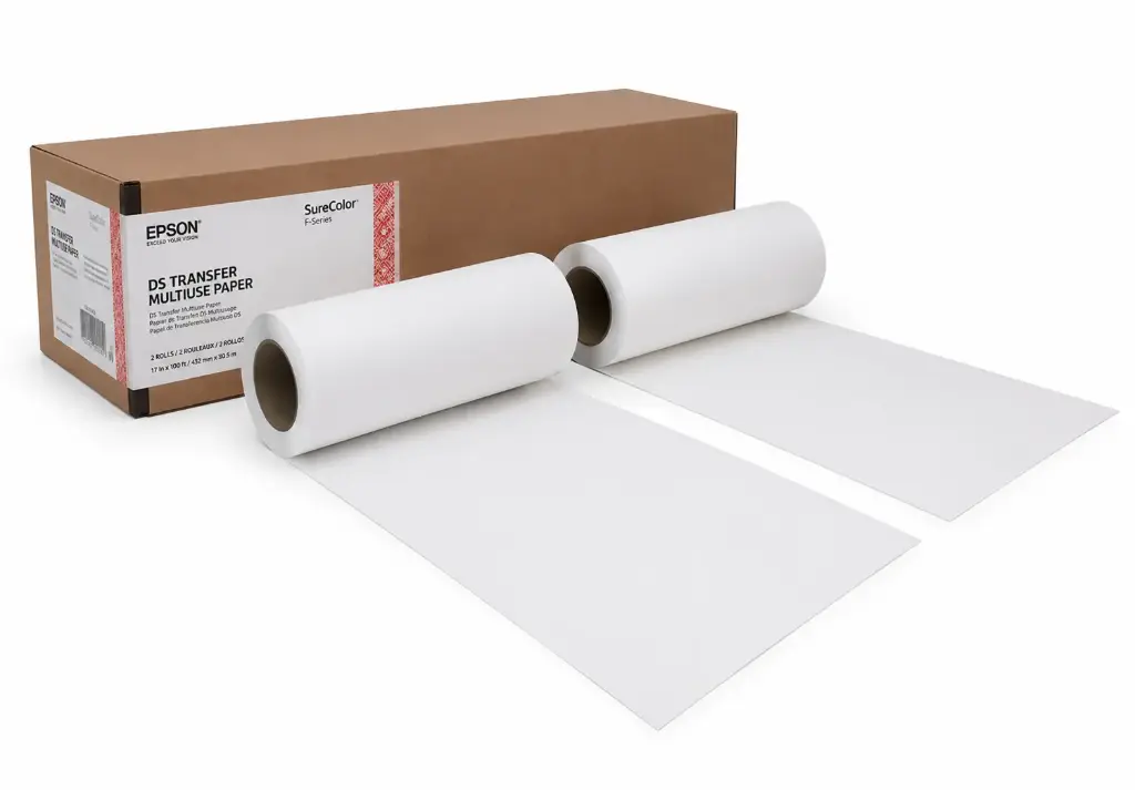 [ROL-DS-85X100] ROLLO DE PAPEL DE SUBLIMACIÓN EPSON DS TRANSFER 8.5x100 – ORIGINAL, MATTE, PARA EPSON F170, F570, F571.