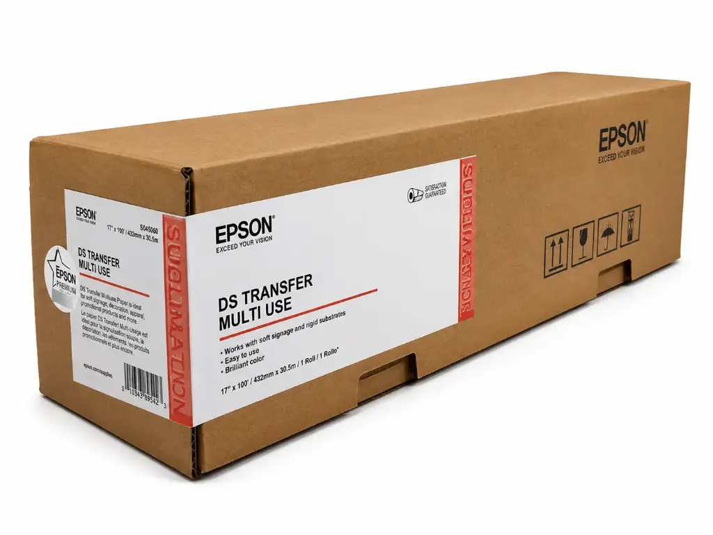 [ROL-DS-17X100] ROLLO DE PAPEL DE SUBLIMACIÓN EPSON DS TRANSFER 17x100 – ORIGINAL, MATTE, PARA EPSON F170, F570, F571