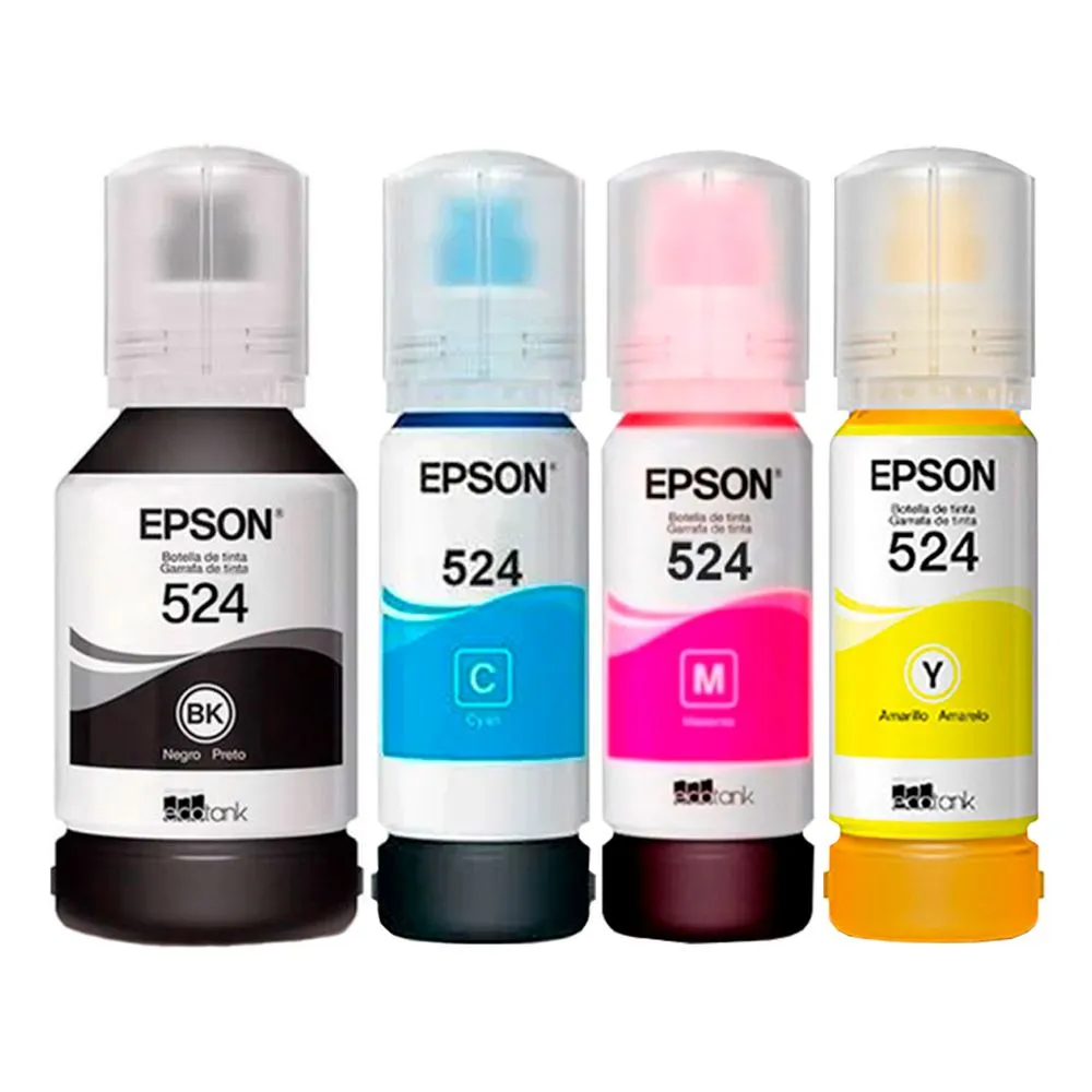 KIT DE TINTA EPSON T524 ORIGINAL PARA ECOTANK L15150, L15160 Y L6490