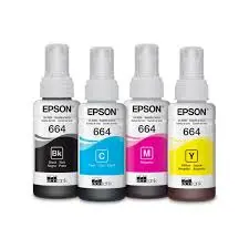 KIT DE TINTA T664 ORIGINAL PARA IMPRESORAS EPSON L210, L220, L355, L575, L395 Y OTROS MODELOS COMPATIBLES.